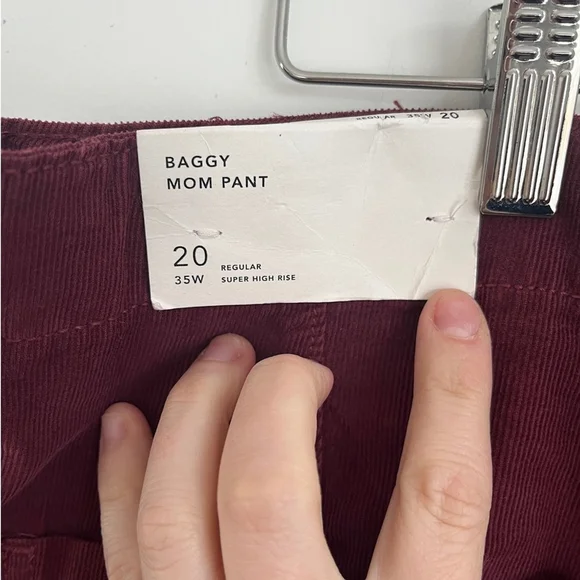 American Eagle Outfitters Burgundy Corduroy Pants - Picture 10 of 15